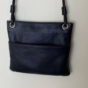 Margot Black Leather Crossbody